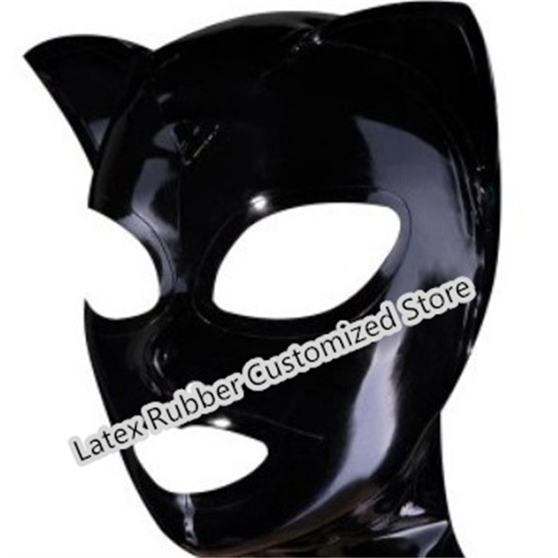 Women'S Ear Accessories - Latex Cat Unisex Rubber Hoods Black