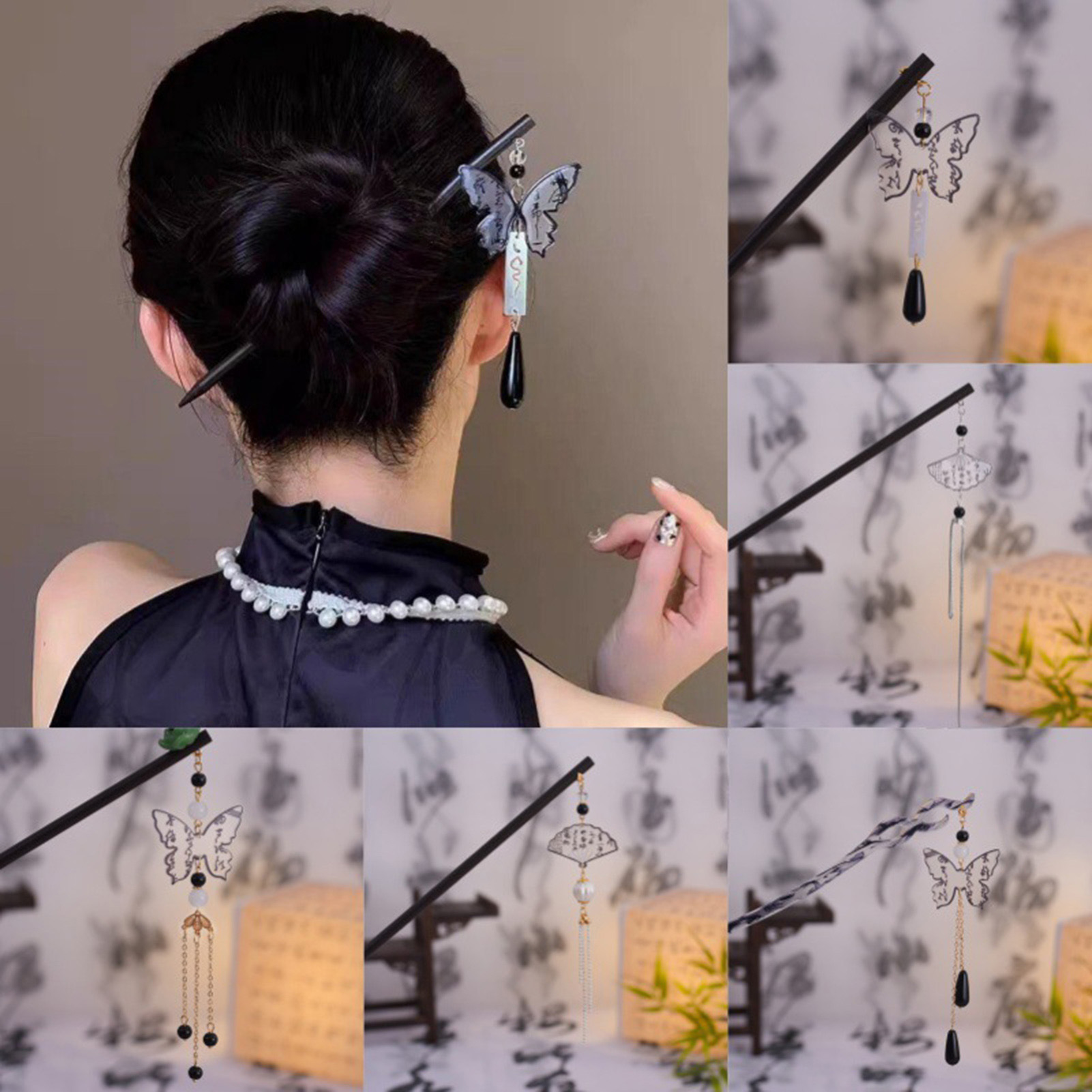 Women'S Vintage Accessories - Vintage Wooden Hairpin For Women Chinese