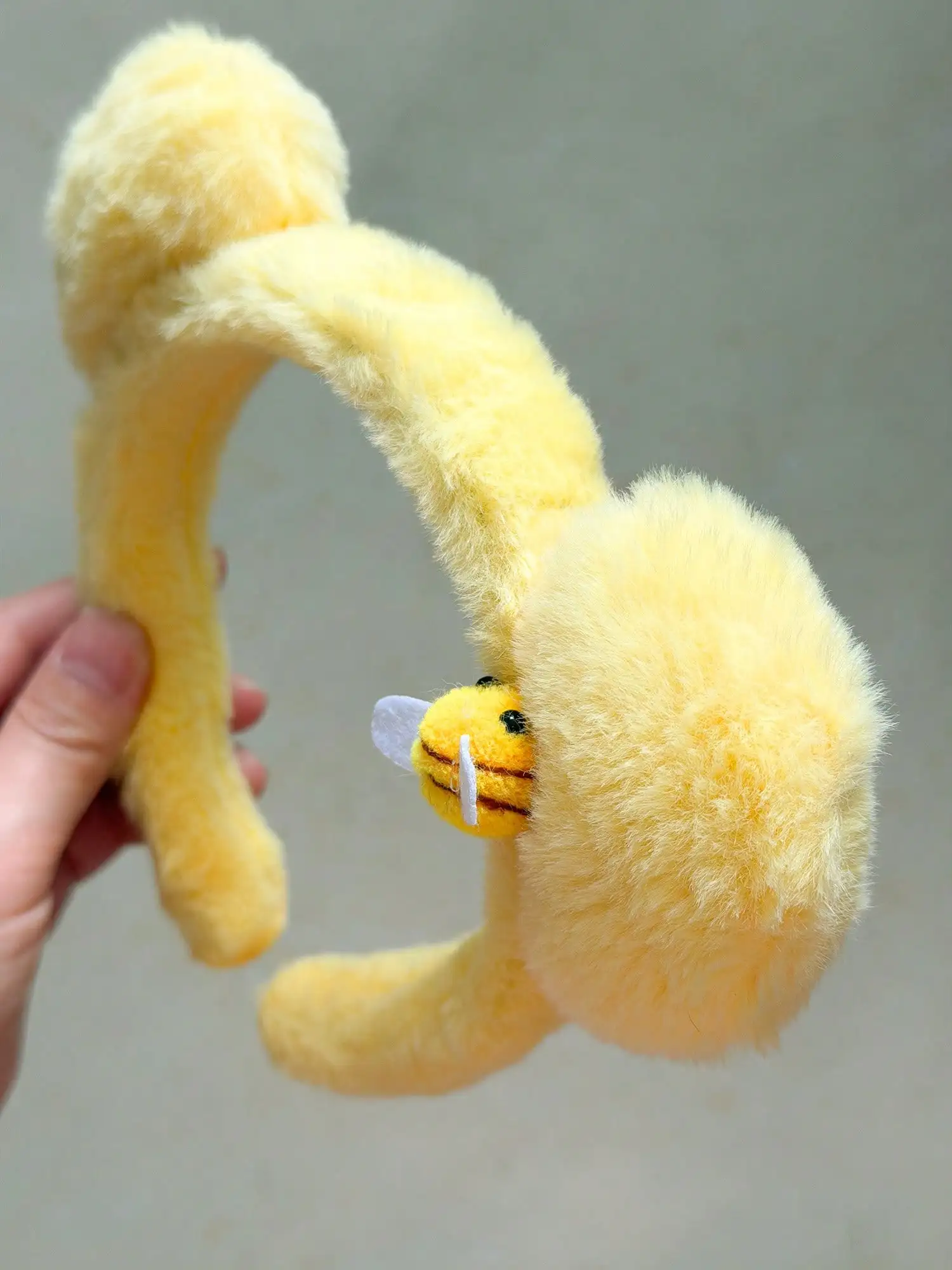 Women'S Ear Accessories - Yellow Headband, Cute Plush Ear Headband,