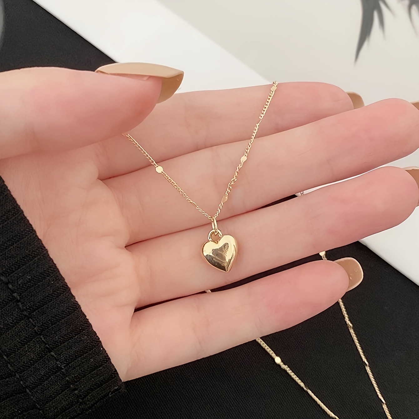 Women'S Accessories Gift Ideas - 1pc Elegant Vintage Heart Pendant Necklace