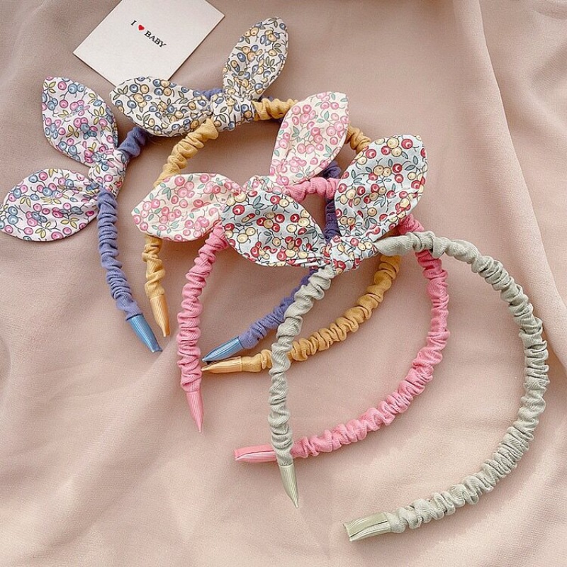Women'S Ear Accessories - Cute Floral Rabbit Ear Bow Hairbands