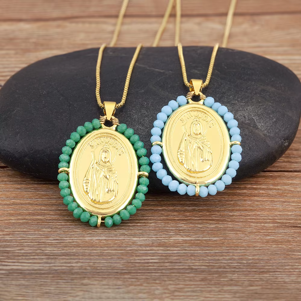 Women Juda Accessories - Relief Coin San Judas Portrait Pendant