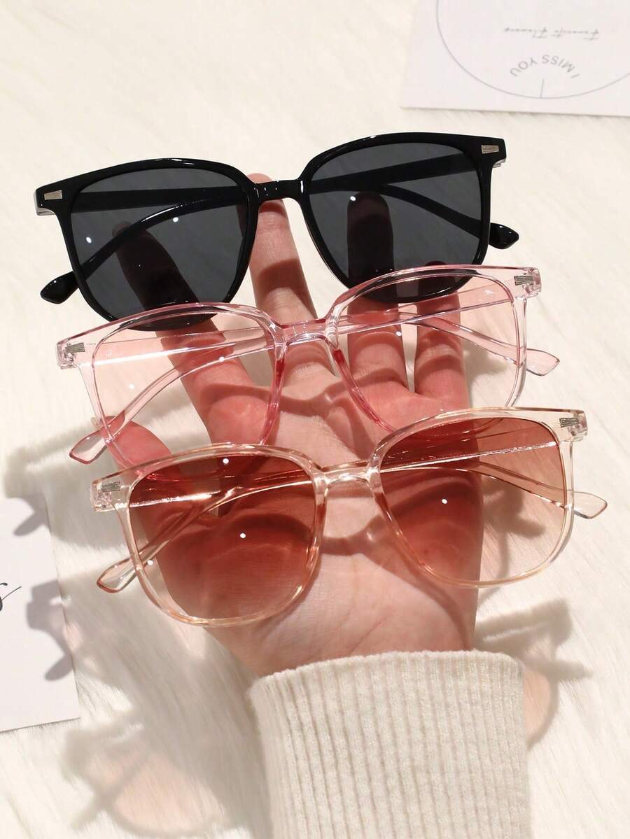 3pcs Geometric Plastic Square  - Women'S Vintage Accessories ulasan dan harga