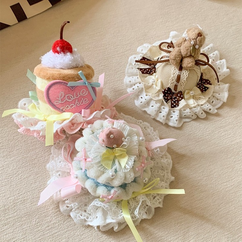 Pink Cherry Cake Hat Hair Clip - Women'S Accessories Gift Ideas ulasan dan harga