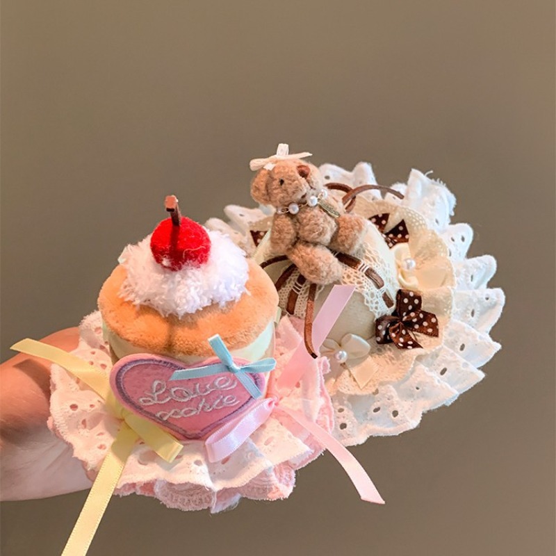 Pink Cherry Cake Hat Hair Clip - Women'S Accessories Gift Ideas ulasan dan harga
