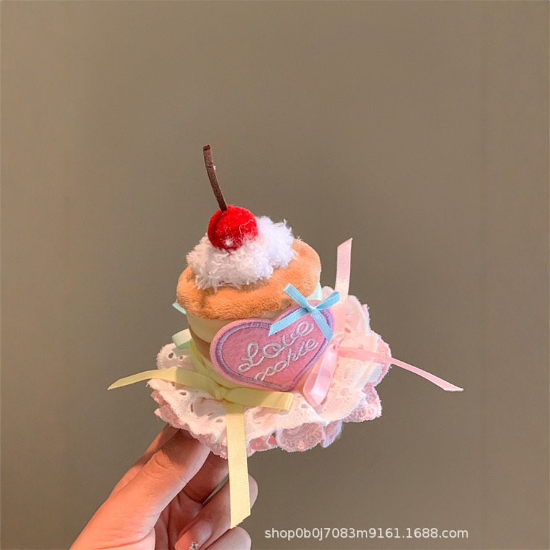 Pink Cherry Cake Hat Hair Clip - Women'S Accessories Gift Ideas ulasan dan harga