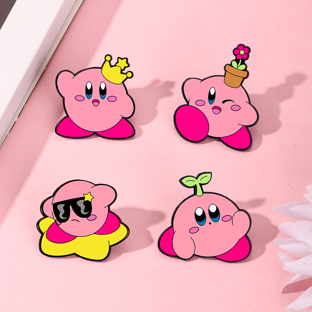 4pcs Kirby Enamel Lapel Pins S - Women Accessories Products ulasan dan harga