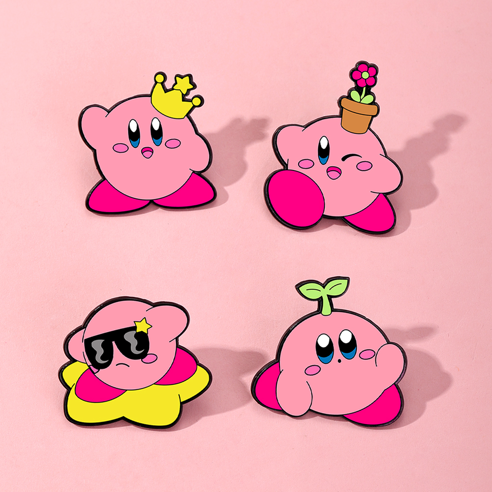 4pcs Kirby Enamel Lapel Pins S - Women Accessories Products ulasan dan harga