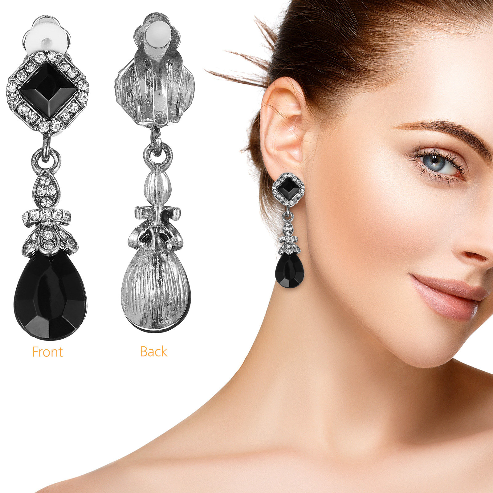 Pendant Black Ear Clips Vintag - Women'S Accessories Gift Ideas ulasan dan harga