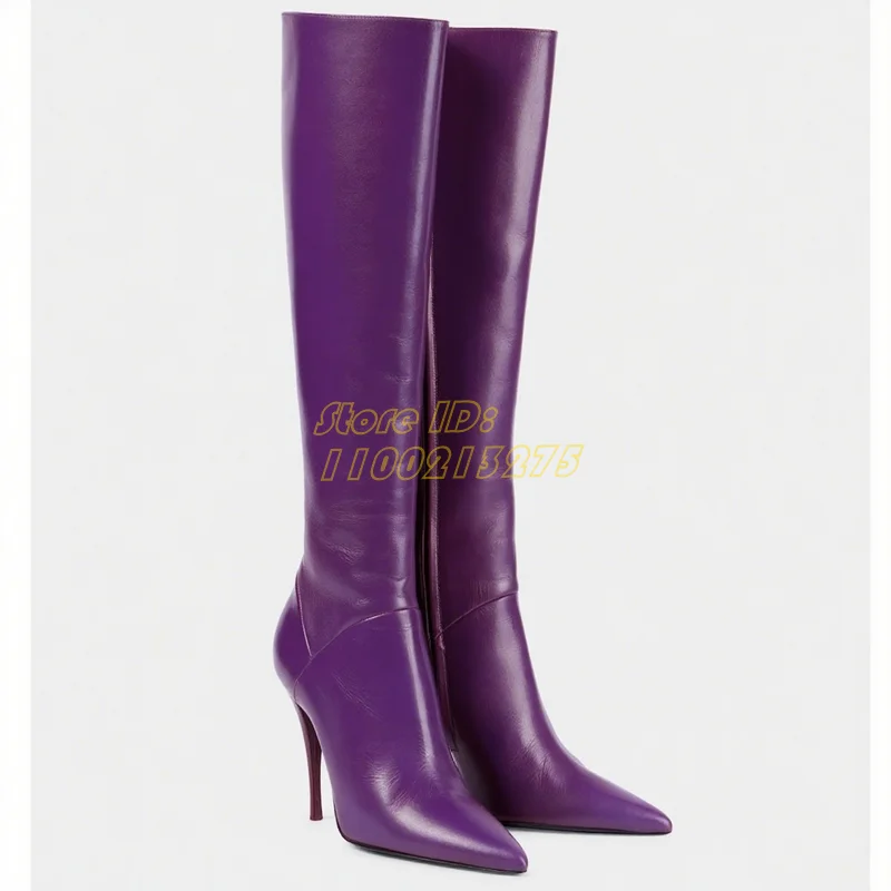 Matte Leather Knee High Boots  - Women'S Accessories Trends 2025 ulasan dan harga