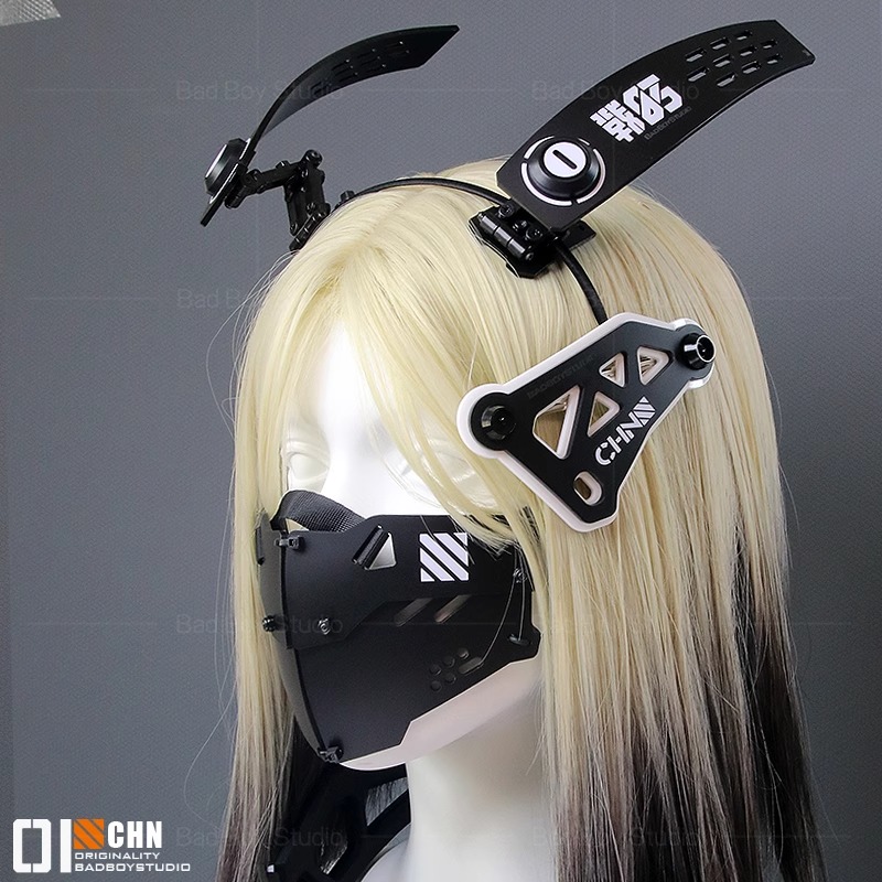 Cyberpunk Mask Cosplay Functio - Women'S Ear Accessories ulasan dan harga