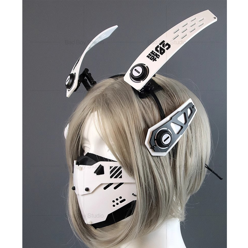 Cyberpunk Mask Cosplay Functio - Women'S Ear Accessories ulasan dan harga