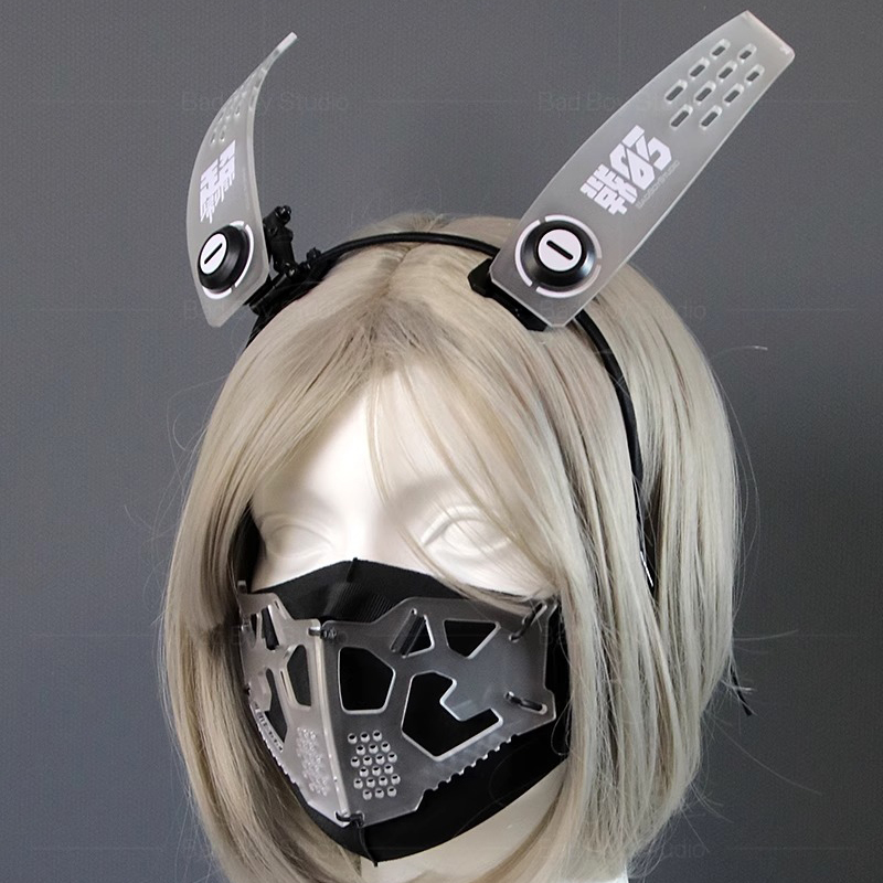 Cyberpunk Mask Cosplay Functio - Women'S Ear Accessories ulasan dan harga