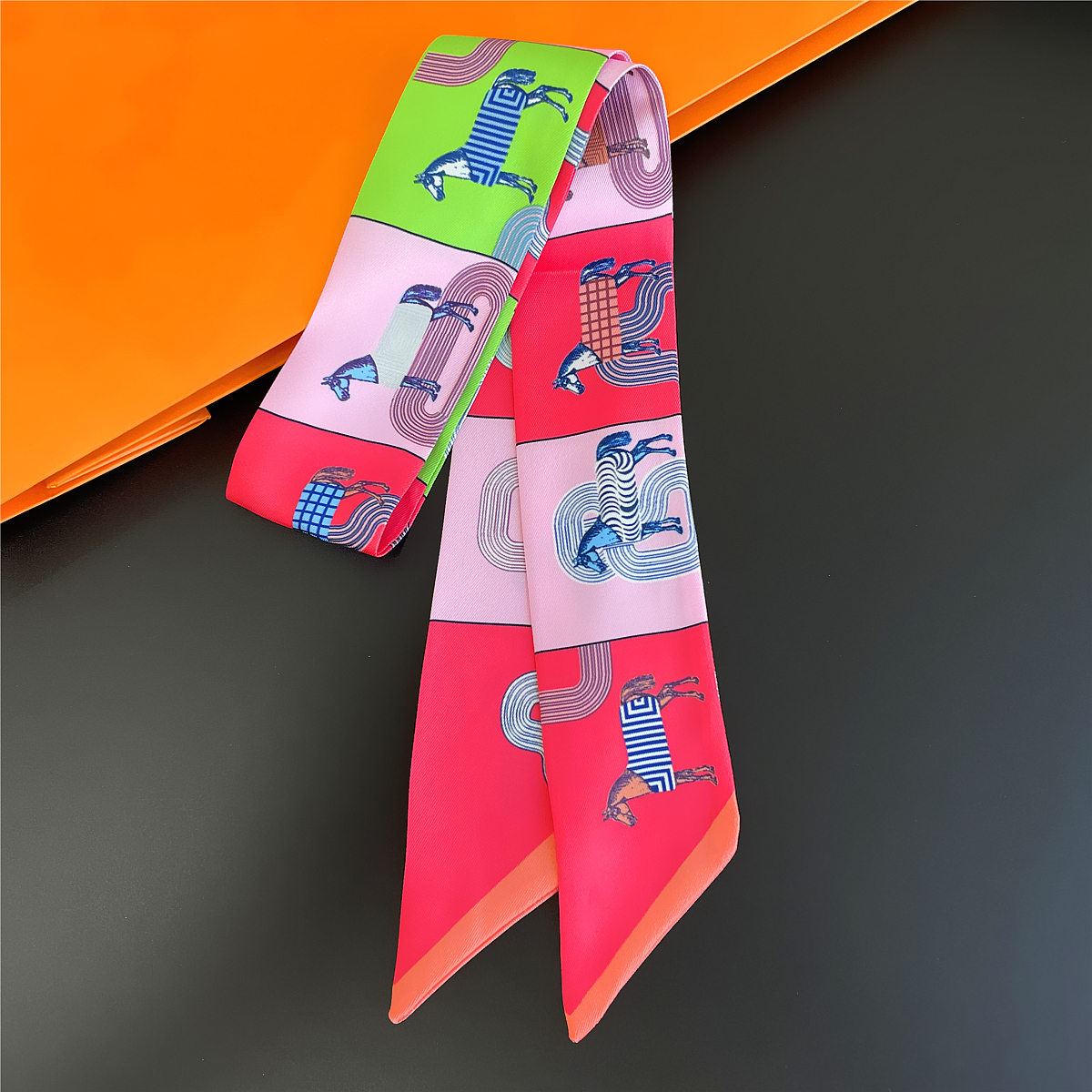 Brand Design Lattice Horse Sca - Women Accessories Brands ulasan dan harga