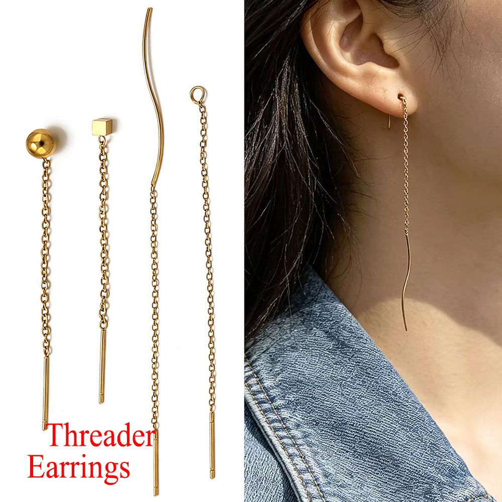 10pcs Stainless Steel Long Ear - Women'S Ear Accessories ulasan dan harga