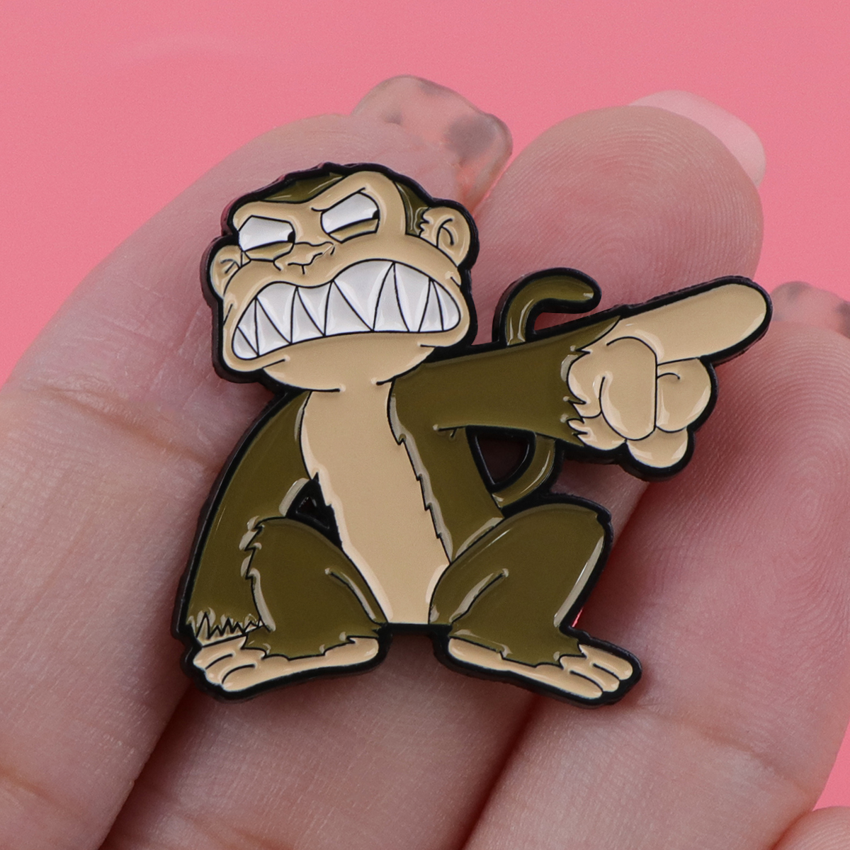 Evil Gorilla Enamel Pins Carto - Women Accessories Picture ulasan dan harga