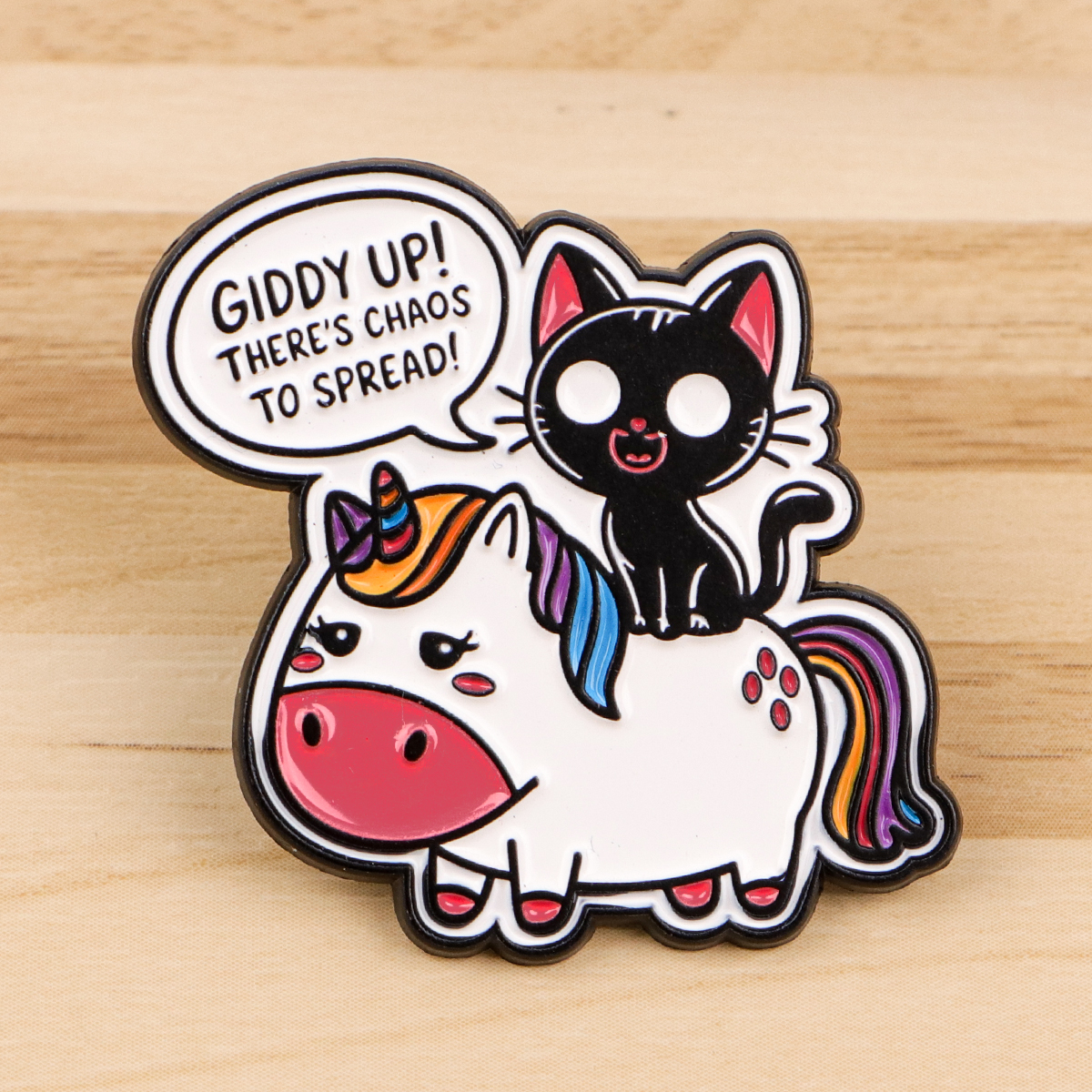 Cute Black Cat Enamel Pin Cart - Women Accessories Picture ulasan dan harga