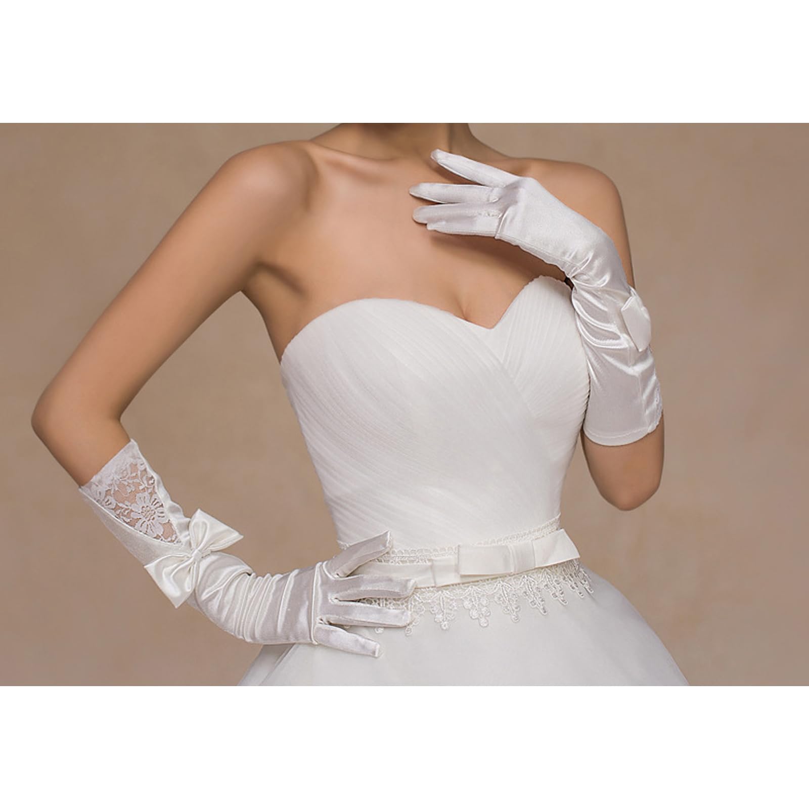 15 Inches Wedding Satin Gloves - Women'S Accessories In The 1920S ulasan dan harga