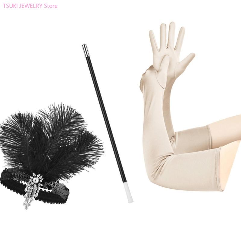 62KE Vintage Women Flapper Cos - Women'S Accessories In The 1920S ulasan dan harga