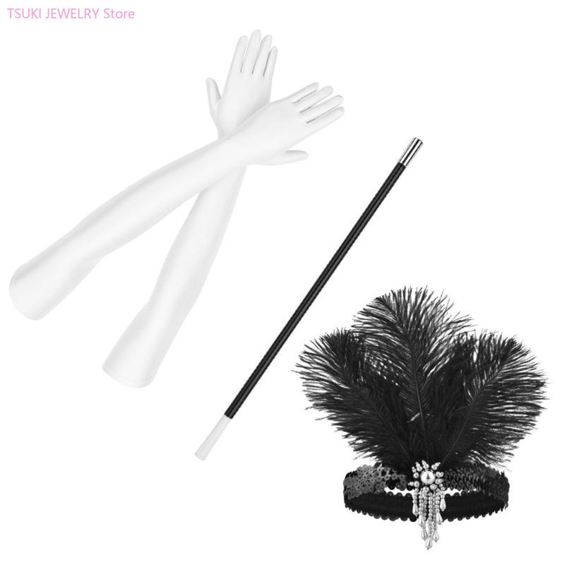 62KE Vintage Women Flapper Cos - Women'S Accessories In The 1920S ulasan dan harga