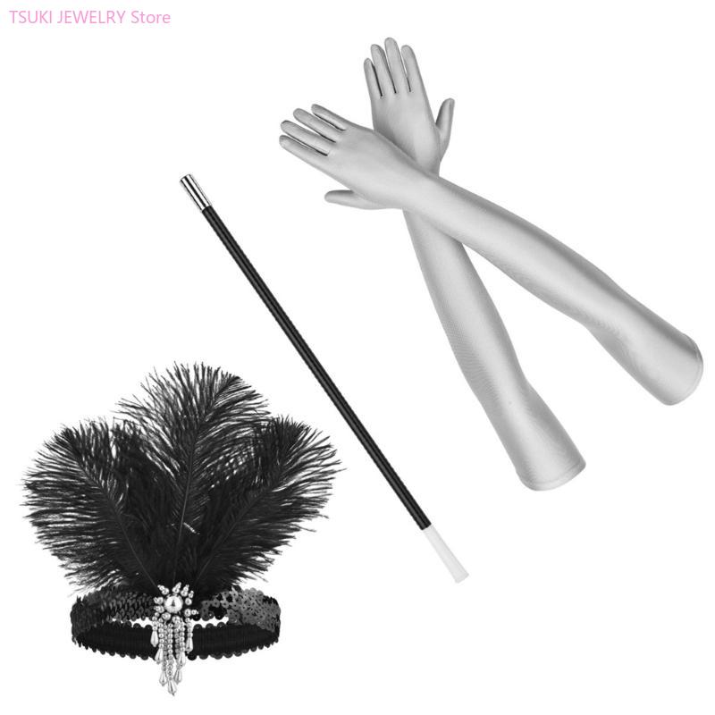 62KE Vintage Women Flapper Cos - Women'S Accessories In The 1920S ulasan dan harga