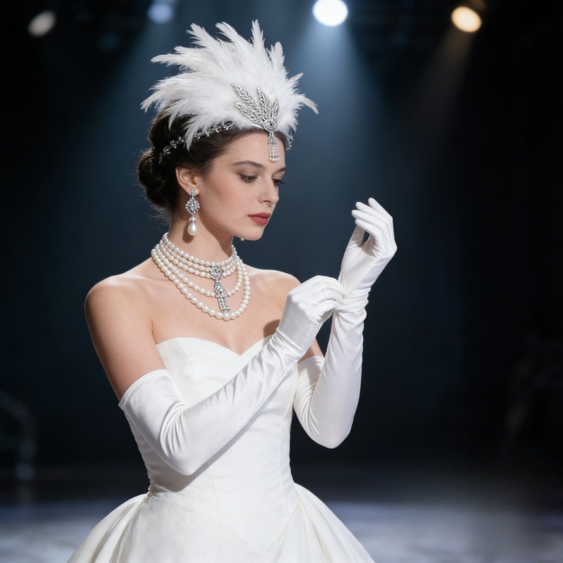 1920s Gatsby Party White Feath - Women'S Accessories In The 1920S ulasan dan harga
