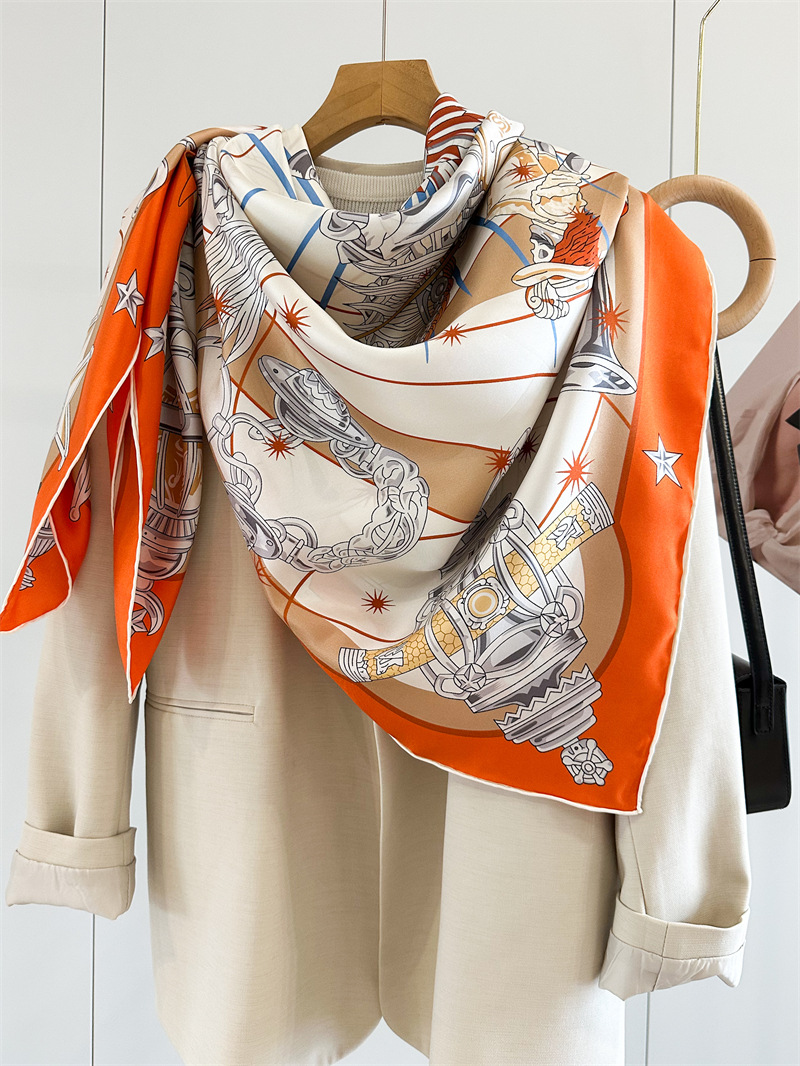 Luxury Brand Scarf Large Silk  - Women Accessories Brands ulasan dan harga