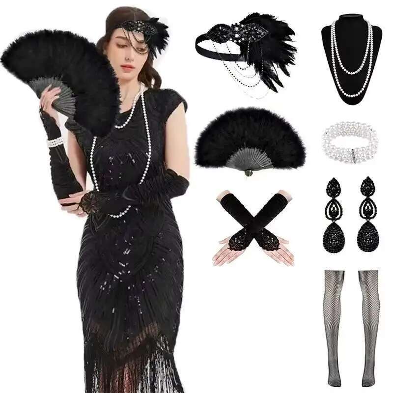 1920s Dresses for Women Sequin - Women'S Accessories In The 1920S ulasan dan harga