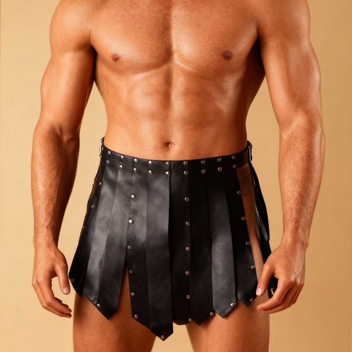 Black Faux Leather Kilt - Men' - Women'S Kilt Accessories ulasan dan harga