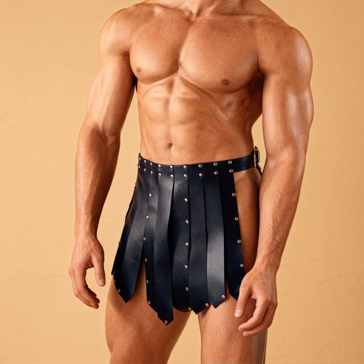 Black Faux Leather Kilt - Men' - Women'S Kilt Accessories ulasan dan harga