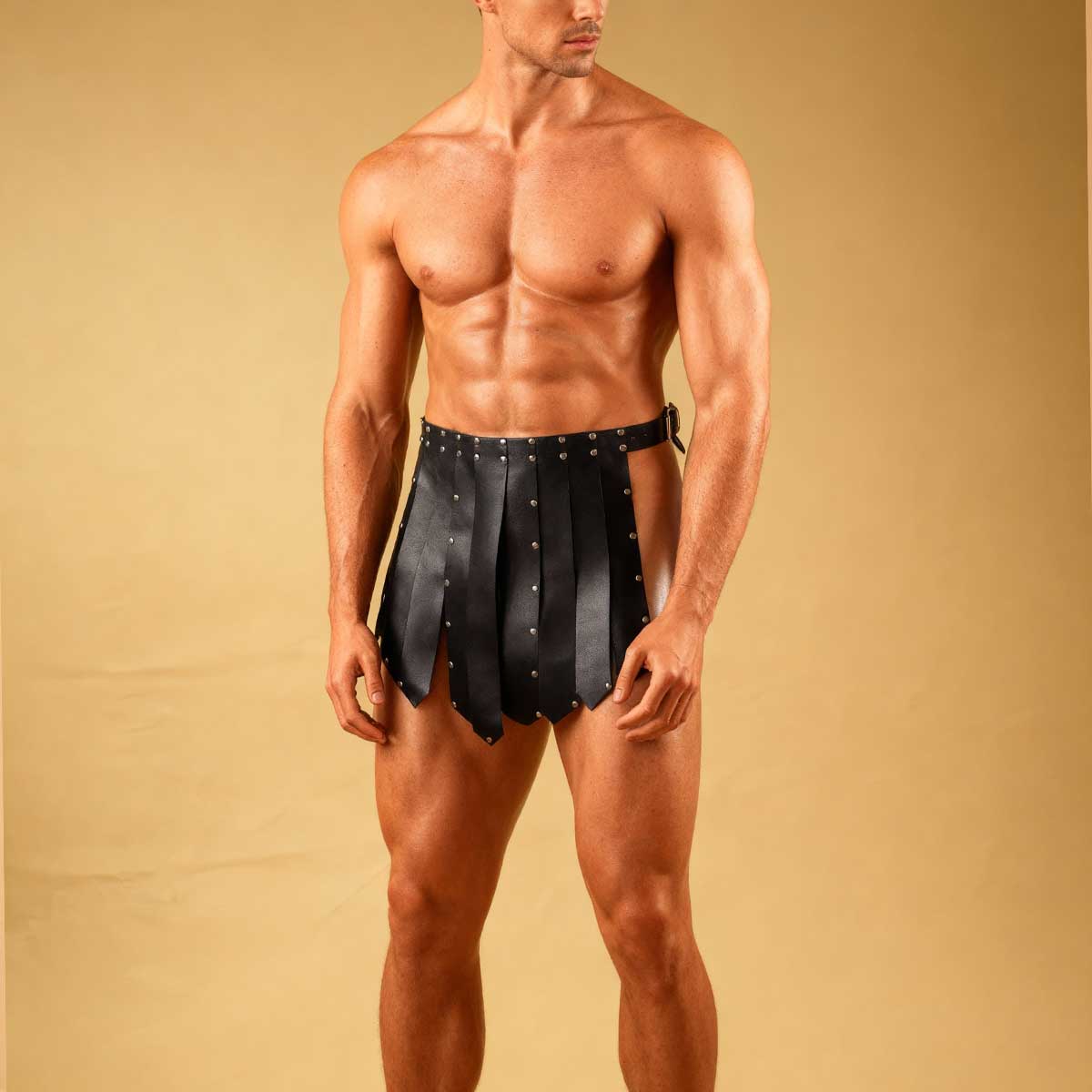 Black Faux Leather Kilt - Men' - Women'S Kilt Accessories ulasan dan harga