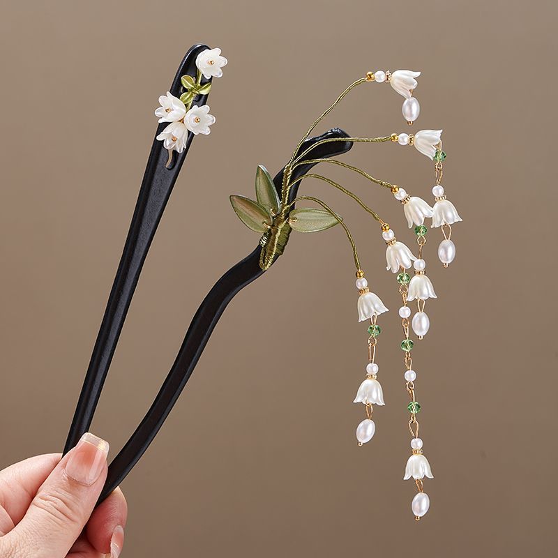 Wooden Flower Hairpin Vintage  - Women'S Vintage Accessories ulasan dan harga