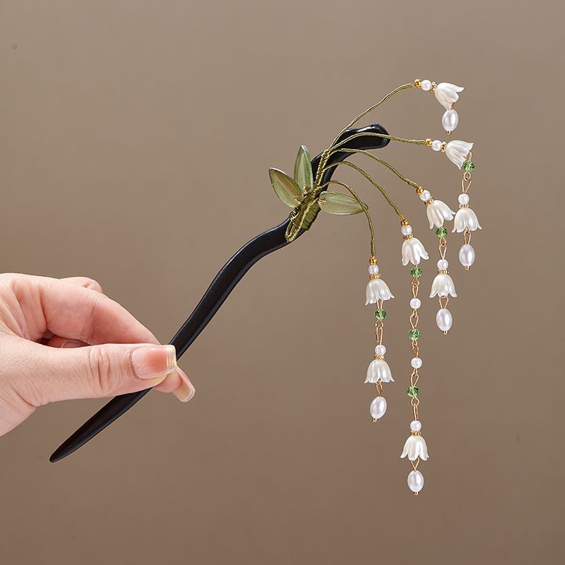 Wooden Flower Hairpin Vintage  - Women'S Vintage Accessories ulasan dan harga