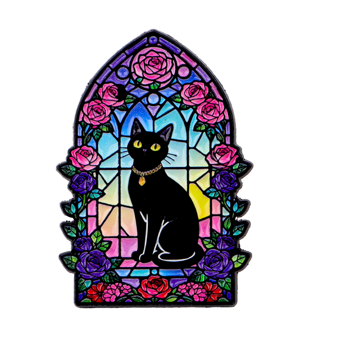 Colorful Black Cat Enamel Pin  - Women Accessories Picture ulasan dan harga