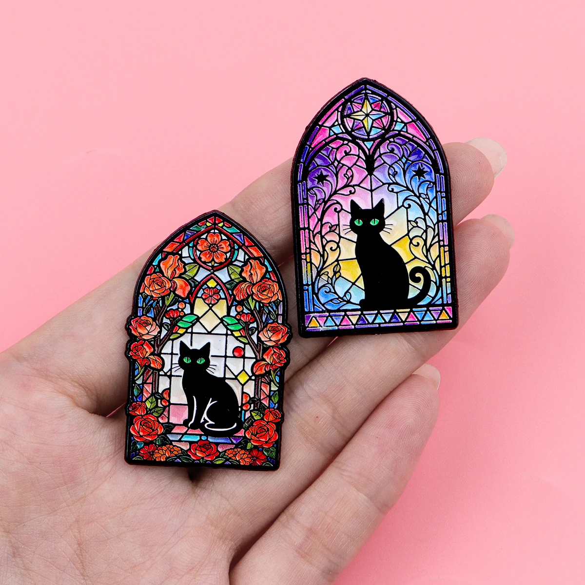 Colorful Black Cat Enamel Pin  - Women Accessories Picture ulasan dan harga