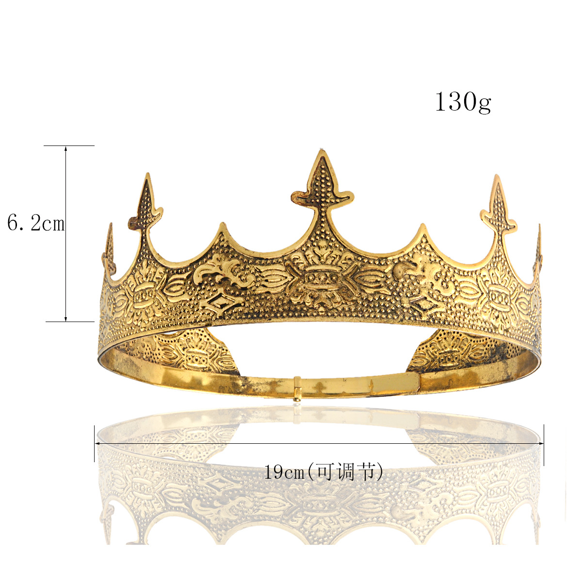 Tiara Vintage Gold King Crown  - Women'S Vintage Accessories ulasan dan harga