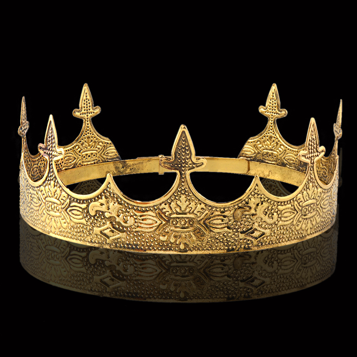Tiara Vintage Gold King Crown  - Women'S Vintage Accessories ulasan dan harga