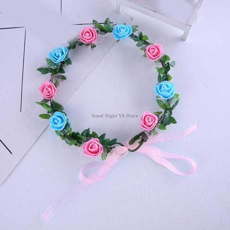  Rose Floral Wreath Headband H - Women Accessories Description ulasan dan harga