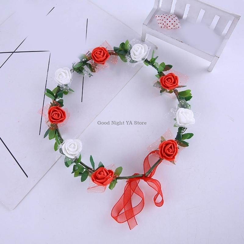  Rose Floral Wreath Headband H - Women Accessories Description ulasan dan harga