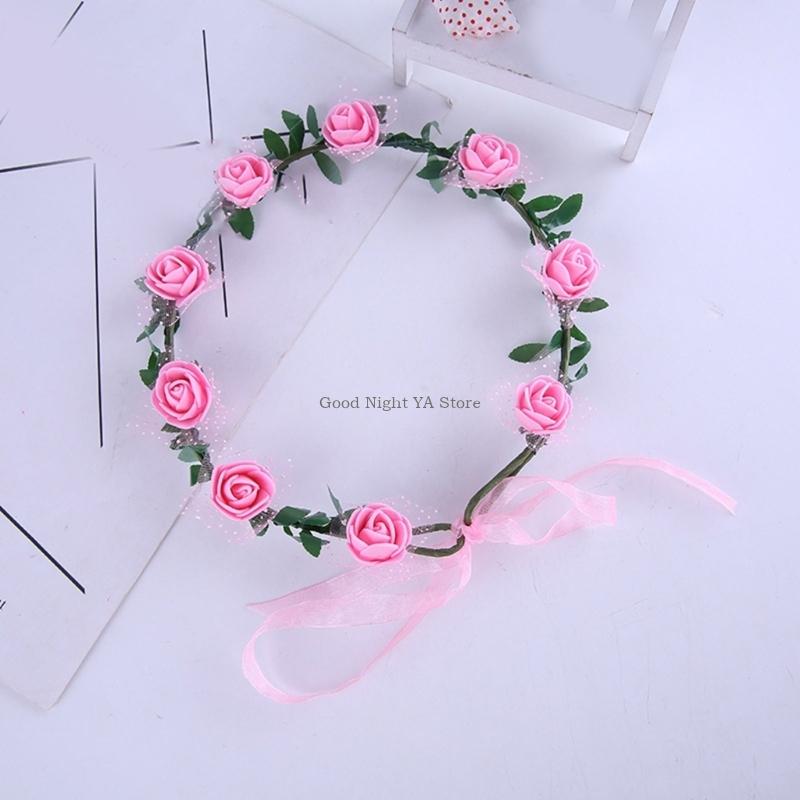  Rose Floral Wreath Headband H - Women Accessories Description ulasan dan harga