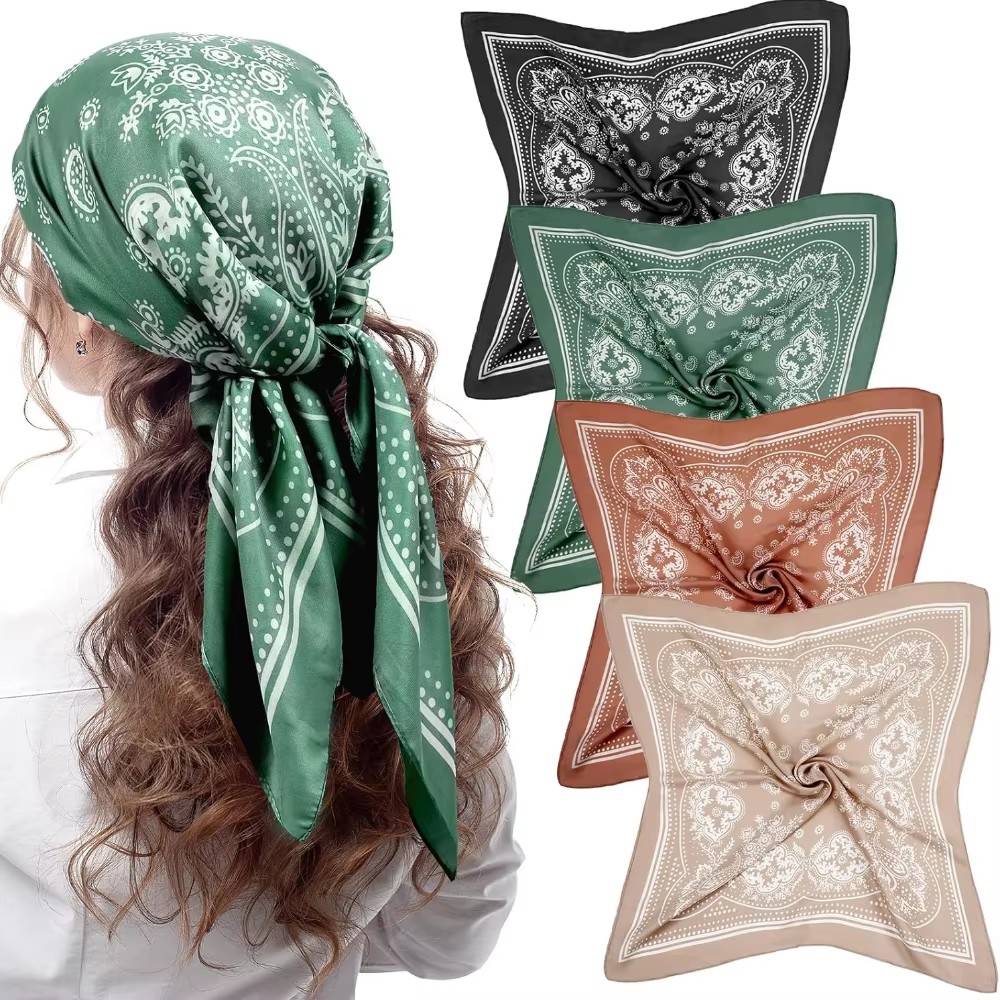Luxury Brand Silk Square Paisl - Women Accessories Brands ulasan dan harga