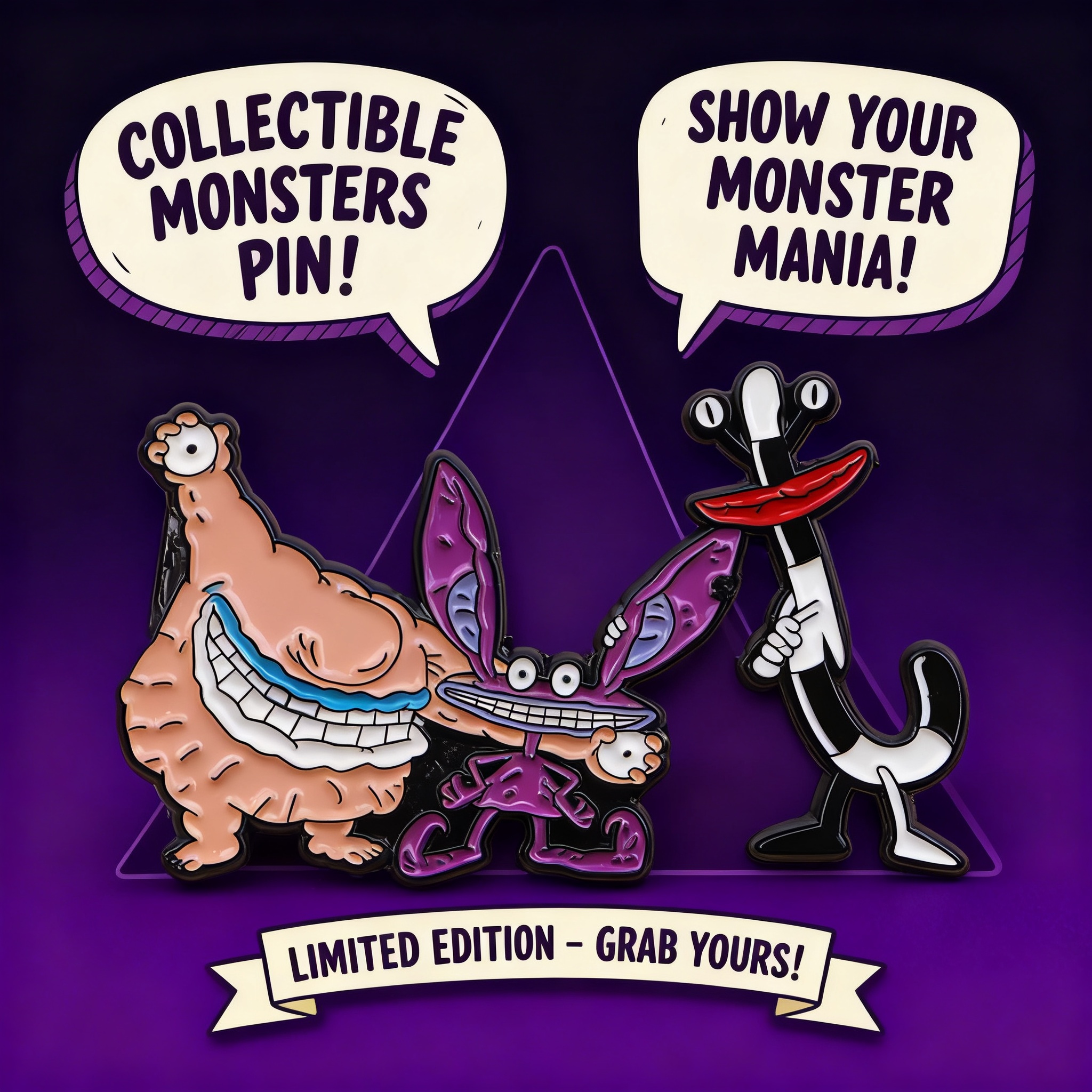 Cartoon Monster Enamel Pin Bad - Women Accessories Picture ulasan dan harga