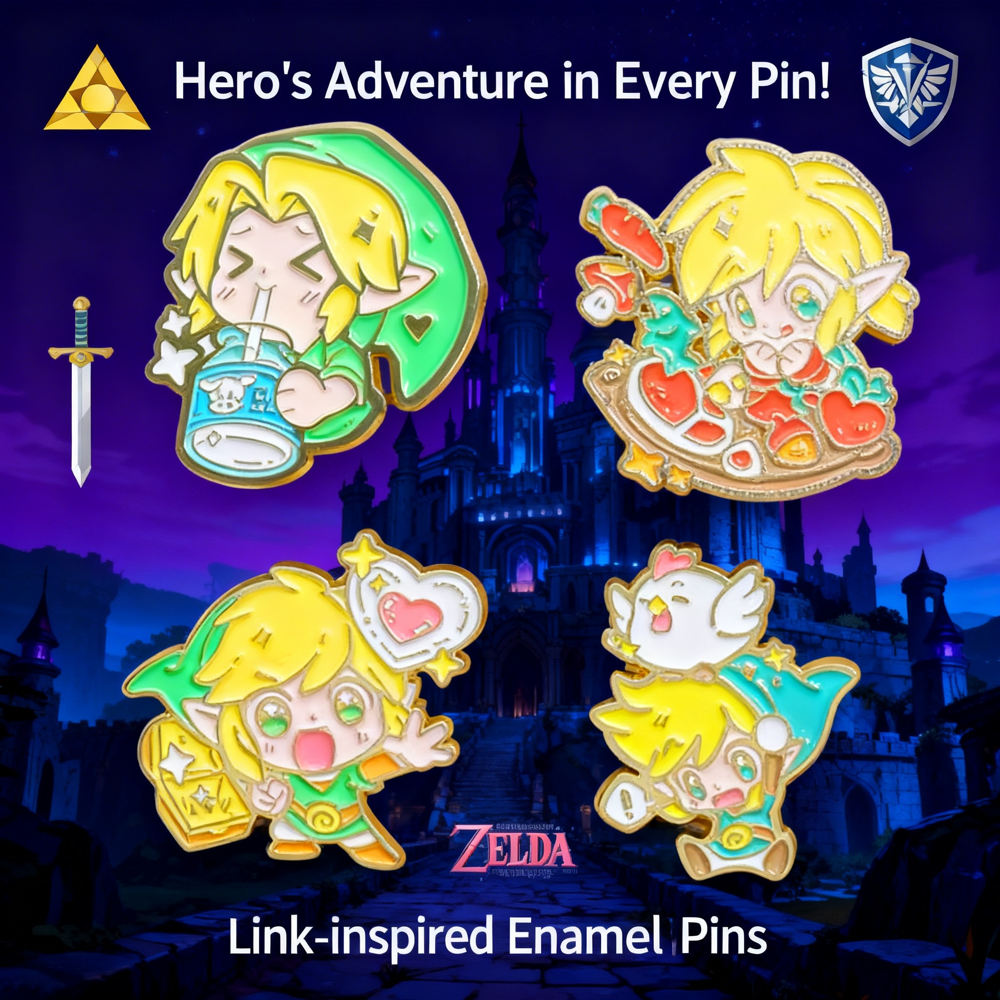 Adventure Game Badges Enamel P - Women Accessories Picture ulasan dan harga