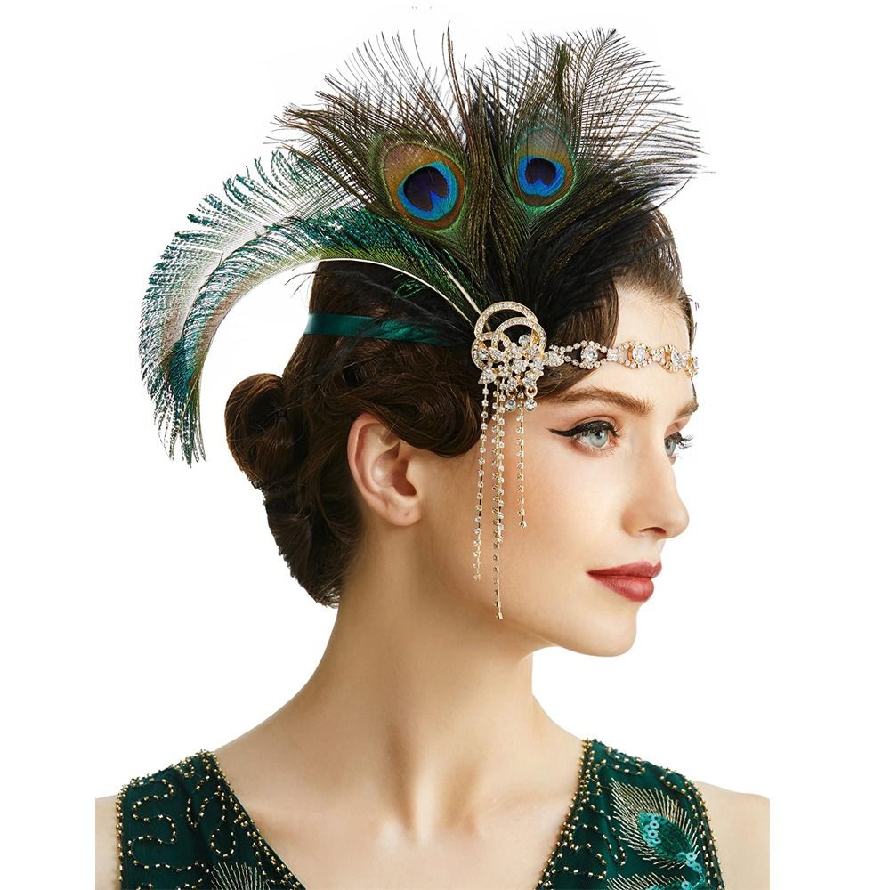 Retro Vintage Feather Headband - Women'S Accessories In The 1920S ulasan dan harga