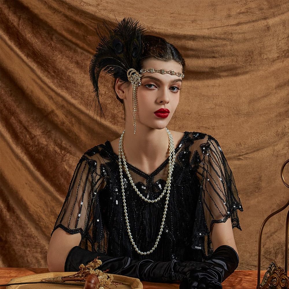 Retro Vintage Feather Headband - Women'S Accessories In The 1920S ulasan dan harga