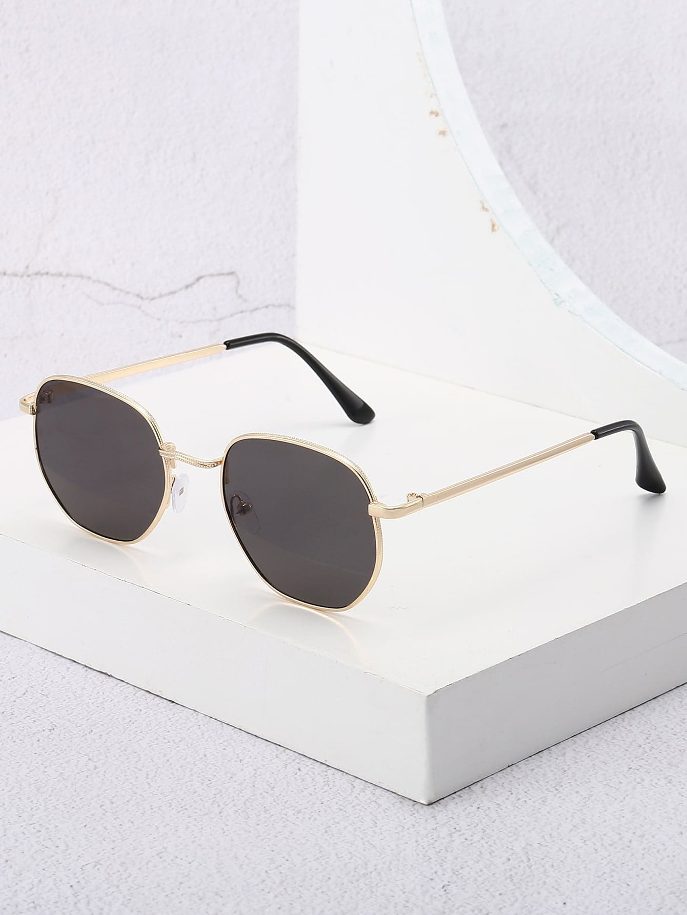 1pc Women's Metallic Frame Pol - Women'S Vintage Accessories ulasan dan harga