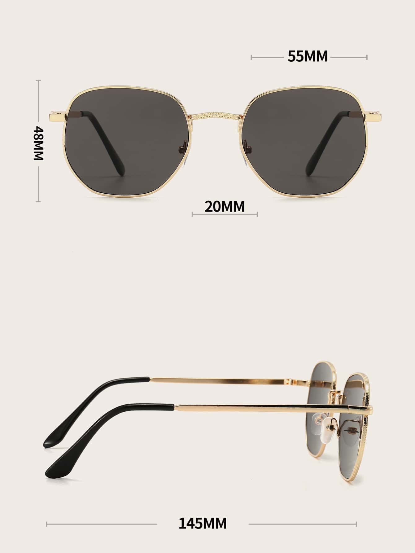 1pc Women's Metallic Frame Pol - Women'S Vintage Accessories ulasan dan harga