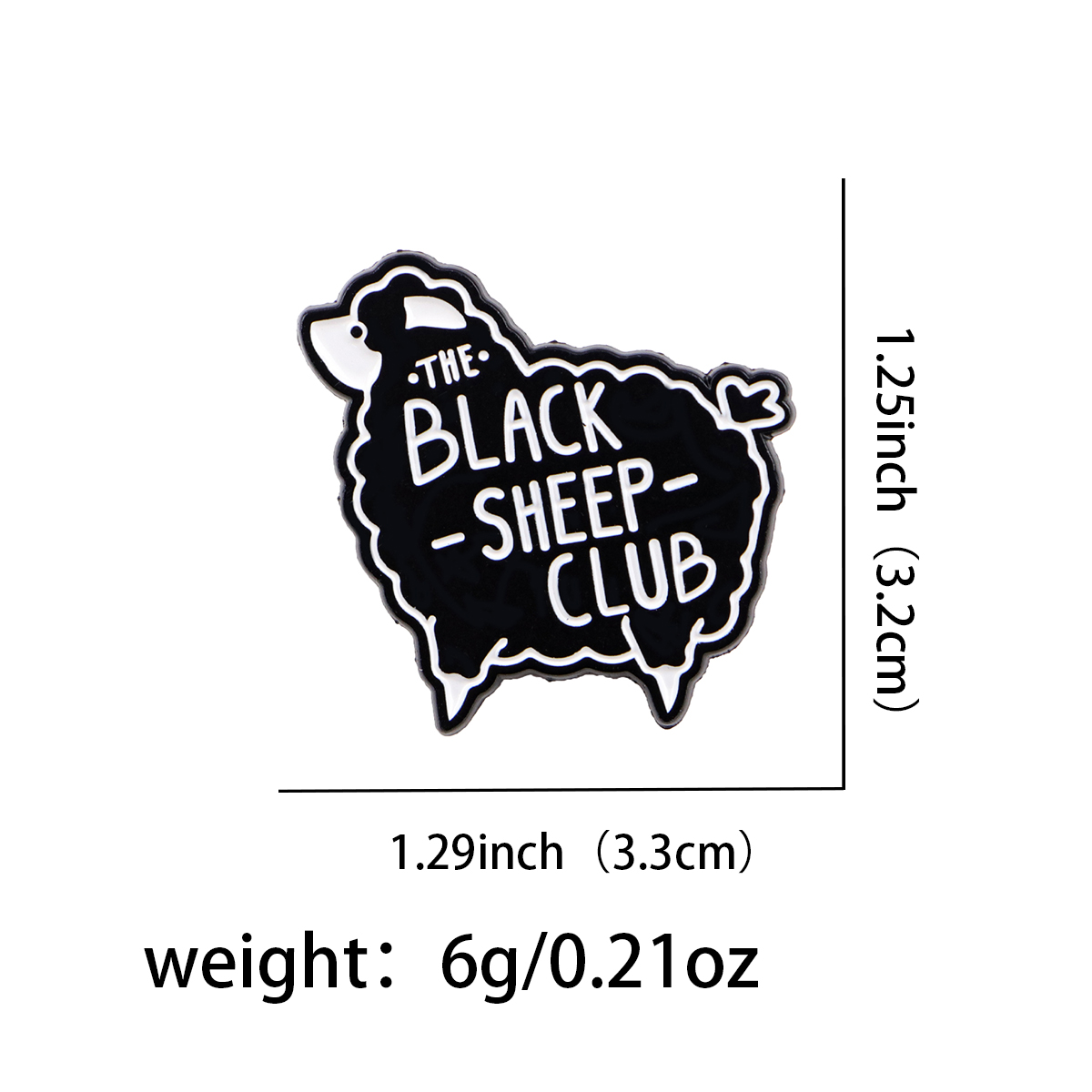 Cartoon Black Sheep Enamel Pin - Women Accessories Picture ulasan dan harga