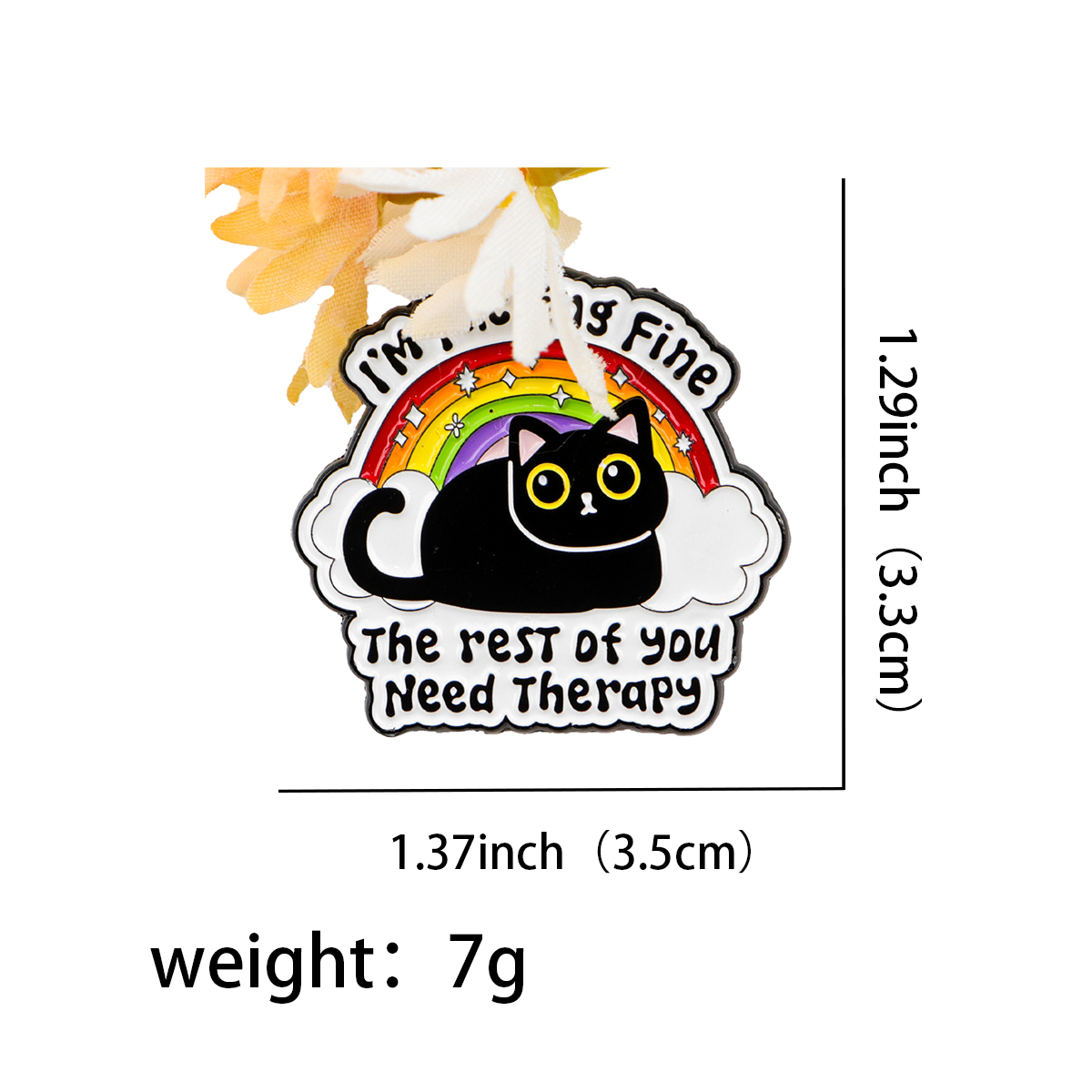 Cute Black Cat Enamel Pin Rain - Women Accessories Picture ulasan dan harga