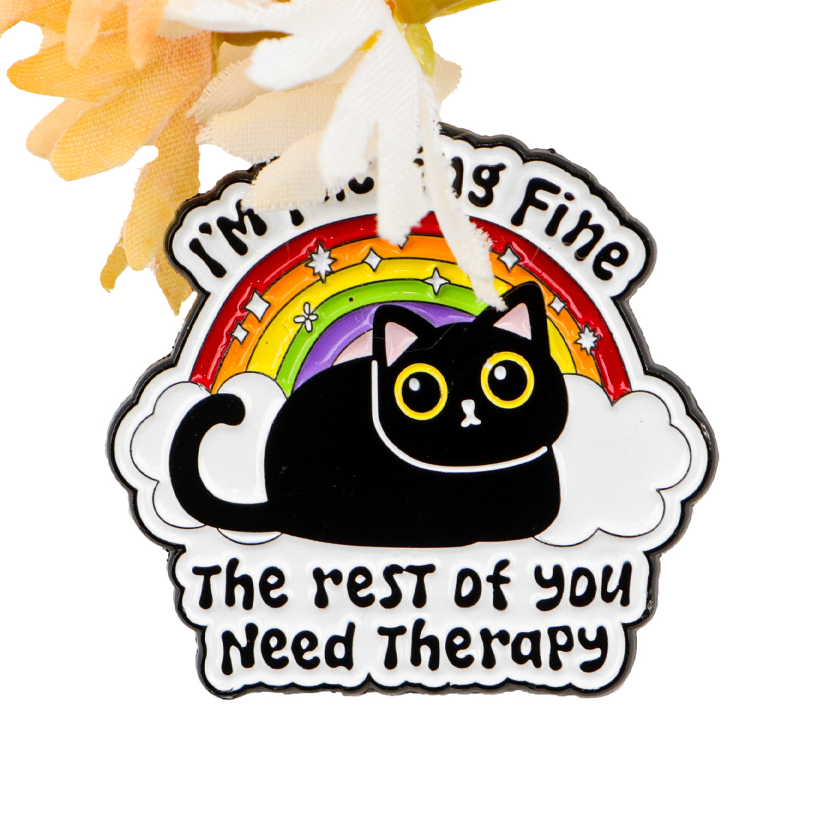Cute Black Cat Enamel Pin Rain - Women Accessories Picture ulasan dan harga